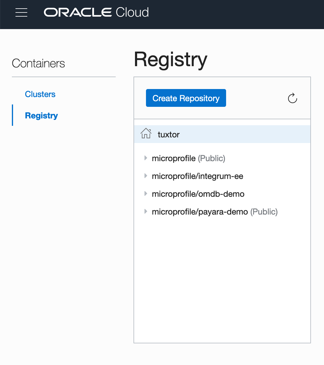 Oracle Container Registry