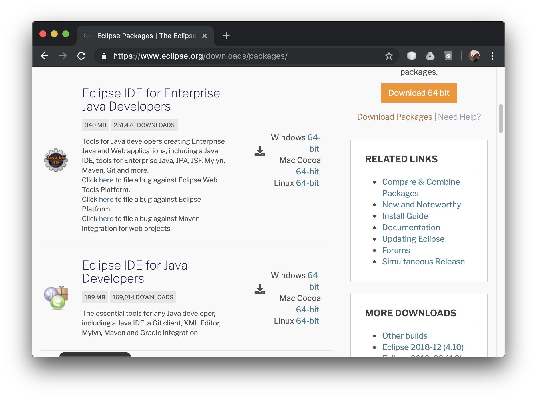 download eclipse ide for enterprise java developers