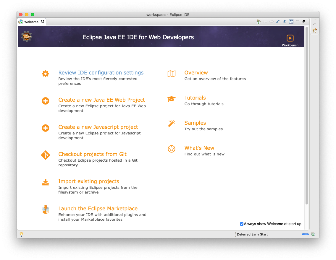 eclipse for java developers vs enterprise java